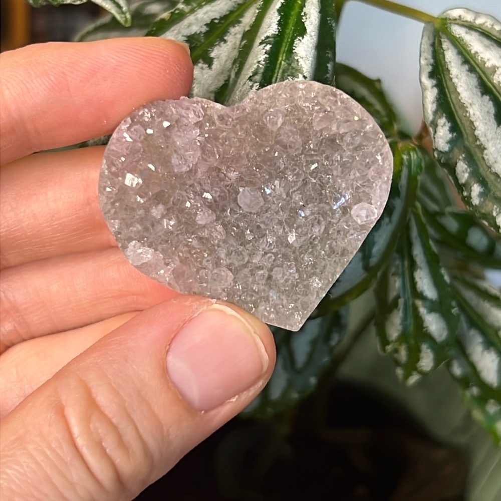 Galaxy Amethyst Crystal Heart